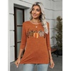 Zeagoo Women’s Casual 3/4 Sleeve T-Shirts Round Neck Tunic Tops Work Blouse | Basic tees, 3/4 length sleeve shirts, Business casual outfits, Boho tops, 2026 fall fashion clothes, Ladies blouses(Pumpkin-ws86)