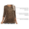 Zeagoo Women’s Casual 3/4 Sleeve T-Shirts Round Neck Tunic Tops Work Blouse | Basic tees, 3/4 length sleeve shirts, Business casual outfits, Boho tops, 2026 fall fashion clothes, Ladies blouses(Leopard Print-an136)