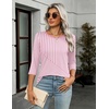 Zeagoo Women’s Casual 3/4 Sleeve T-Shirts Round Neck Tunic Tops Work Blouse | Basic tees, 3/4 length sleeve shirts, Business casual outfits, Boho tops, 2026 fall fashion clothes, Ladies blouses(Pink Stripes-tz300)