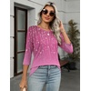 Zeagoo Women’s Casual 3/4 Sleeve T-Shirts Round Neck Tunic Tops Work Blouse | Basic tees, 3/4 length sleeve shirts, Business casual outfits, Boho tops, 2026 fall fashion clothes, Ladies blouses(Xh370)