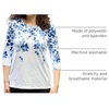 Zeagoo Women’s Casual 3/4 Sleeve T-Shirts Round Neck Tunic Tops Work Blouse | Basic tees, 3/4 length sleeve shirts, Business casual outfits, Boho tops, 2026 fall fashion clothes, Ladies blouses(Wf41)
