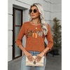 Zeagoo Women’s Casual 3/4 Sleeve T-Shirts Round Neck Tunic Tops Work Blouse | Basic tees, 3/4 length sleeve shirts, Business casual outfits, Boho tops, 2026 fall fashion clothes, Ladies blouses(Pumpkin-ws86)