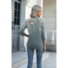 Zeagoo Women’s Casual 3/4 Sleeve T-Shirts Round Neck Tunic Tops Work Blouse | Basic tees, 3/4 length sleeve shirts, Business casual outfits, Boho tops, 2026 fall fashion clothes, Ladies blouses(Grey Flower-wf71)