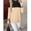 Zeagoo Women’s Turtleneck Sweater Long Sleeve Casual Knit Pullover Top 2026 | Side Spilt Hem, Soft Chunky Jumper Top, Ribbed Cuff Hem, Fall Fashion Outfits, Basic Winter Clothing for Dressy Office Work(Pat1)