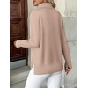 Zeagoo Women’s Turtleneck Sweater Long Sleeve Casual Knit Pullover Top 2026 | Side Spilt Hem, Soft Chunky Jumper Top, Ribbed Cuff Hem, Fall Fashion Outfits, Basic Winter Clothing for Dressy Office Work(Khaki)