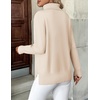 Zeagoo Women’s Turtleneck Sweater Long Sleeve Casual Knit Pullover Top 2026 | Side Spilt Hem, Soft Chunky Jumper Top, Ribbed Cuff Hem, Fall Fashion Outfits, Basic Winter Clothing for Dressy Office Work(Beige)