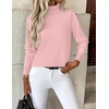 Zeagoo Women’s Turtleneck Sweater Long Sleeve Casual Knit Pullover Top 2026 | Side Spilt Hem, Soft Chunky Jumper Top, Ribbed Cuff Hem, Fall Fashion Outfits, Basic Winter Clothing for Dressy Office Work(Light Pink)