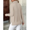 Zeagoo Women’s Turtleneck Sweater Long Sleeve Casual Knit Pullover Top 2026 | Side Spilt Hem, Soft Chunky Jumper Top, Ribbed Cuff Hem, Fall Fashion Outfits, Basic Winter Clothing for Dressy Office Work(Apricot)