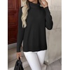 Zeagoo Women’s Turtleneck Sweater Long Sleeve Casual Knit Pullover Top 2026 | Side Spilt Hem, Soft Chunky Jumper Top, Ribbed Cuff Hem, Fall Fashion Outfits, Basic Winter Clothing for Dressy Office Work(Black)