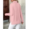 Zeagoo Women’s Turtleneck Sweater Long Sleeve Casual Knit Pullover Top 2026 | Side Spilt Hem, Soft Chunky Jumper Top, Ribbed Cuff Hem, Fall Fashion Outfits, Basic Winter Clothing for Dressy Office Work(Light Pink)