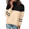 Zeagoo Women’s Turtleneck Sweater Long Sleeve Casual Knit Pullover Top 2026 | Side Spilt Hem, Soft Chunky Jumper Top, Ribbed Cuff Hem, Fall Fashion Outfits, Basic Winter Clothing for Dressy Office Work(Pat1)