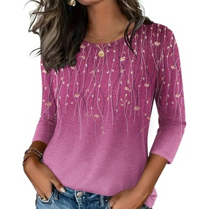 Zeagoo Women’s Casual 3/4 Sleeve T-Shirts Round Neck Tunic Tops Work Blouse | Basic tees, 3/4 length sleeve shirts, Business casual outfits, Boho tops, 2026 fall fashion clothes, Ladies blouses(Xh370)