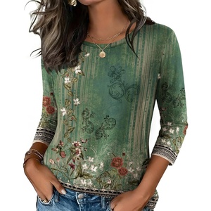 Zeagoo Women’s Casual 3/4 Sleeve T-Shirts Round Neck Tunic Tops Work Blouse | Basic tees, 3/4 length sleeve shirts, Business casual outfits, Boho tops, 2026 fall fashion clothes, Ladies blouses(Pa171)