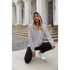 Zeagoo Hoodies for Women Half Zip Up Oversized Sweatshirt Fall Clothes 2026(01-grey)