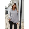 Zeagoo Hoodies for Women Half Zip Up Oversized Sweatshirt Fall Clothes 2026(01-grey)