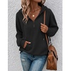 Zeagoo Hoodies for Women Half Zip Up Oversized Sweatshirt Fall Clothes 2026(02-black)