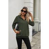 Zeagoo Hoodies for Women Half Zip Up Oversized Sweatshirt Fall Clothes 2026(Army Green)