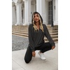 Zeagoo Hoodies for Women Half Zip Up Oversized Sweatshirt Fall Clothes 2026(Dark Grey)