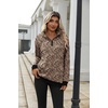 Zeagoo Hoodies for Women Half Zip Up Oversized Sweatshirt Fall Clothes 2026(Leopard)