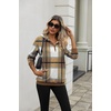 Zeagoo Hoodies for Women Half Zip Up Oversized Sweatshirt Fall Clothes 2026(Plaid)