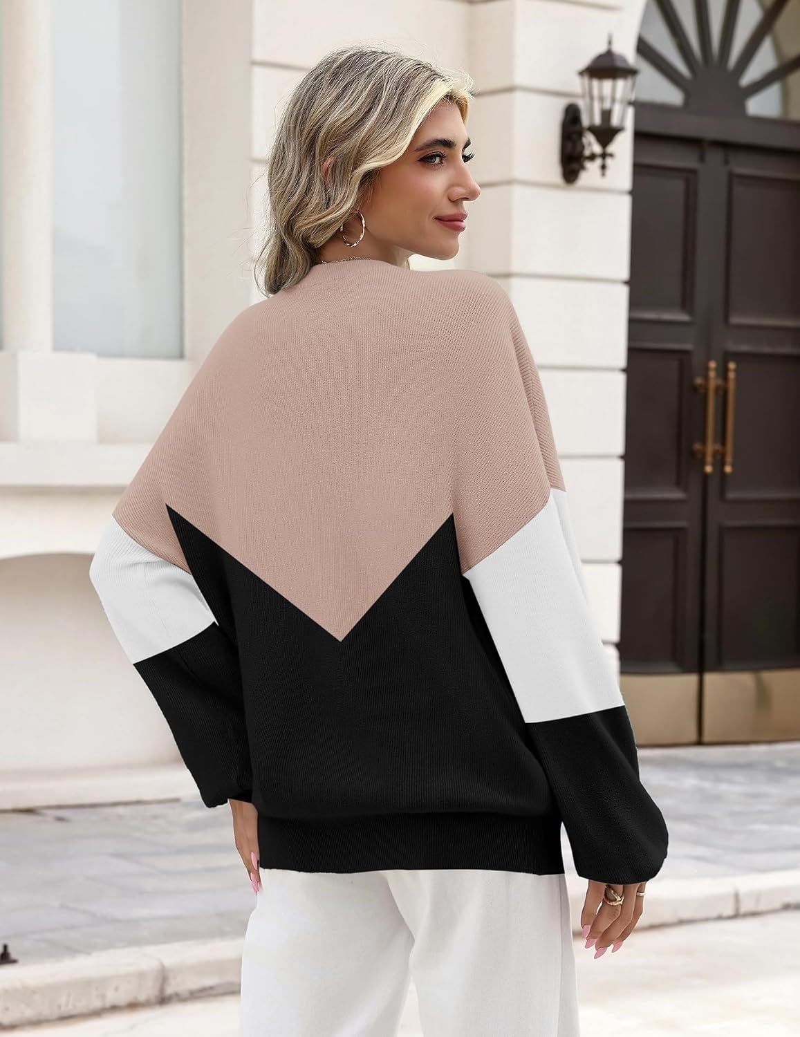 image:imageZeagoo Oversized Sweater for Women 2026 Crewneck Long Sleeve Fall ClothesJh550