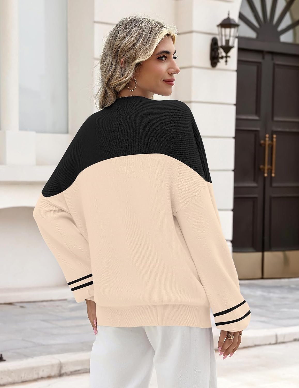 image:imageZeagoo Oversized Sweater for Women 2026 Crewneck Long Sleeve Fall ClothesTw724