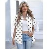 Zeagoo Button Down Shirts for Women Short Sleeve Tops Dressy Casual Blouses(Jh592- Polka Dots)