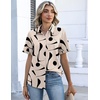 Zeagoo Button Down Shirts for Women Short Sleeve Tops Dressy Casual Blouses(Jh602-light Khaki)