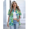 Zeagoo Button Down Shirts for Women Short Sleeve Tops Dressy Casual Blouses(Yg2-multicolored)