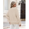 Zeagoo Oversized Sweater for Women 2026 Crewneck Long Sleeve Fall Clothes(Khaki)