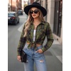 Zeagoo Womens Plaid Flannel Shirt Long Sleeve Top Casual Button Down Blouse(Green Black)