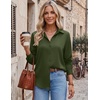Zeagoo Blouses for Women Dressy Casual Long Sleeve Button Down Shirts Tops(Army Green)