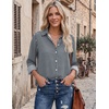 Zeagoo Blouses for Women Dressy Casual Long Sleeve Button Down Shirts Tops(Black White Plaid)
