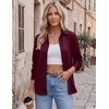 Zeagoo Blouses for Women Dressy Casual Long Sleeve Button Down Shirts Tops(Dark Red)