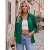 Zeagoo Blouses for Women Dressy Casual Long Sleeve Button Down Shirts Tops(Green)
