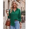 Zeagoo Blouses for Women Dressy Casual Long Sleeve Button Down Shirts Tops(Green)