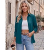 Zeagoo Blouses for Women Dressy Casual Long Sleeve Button Down Shirts Tops(Teal Blue)