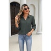 Zeagoo Blouses for Women Long Sleeve Dressy Casual Button Down Shirts(Army Green)