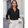 Zeagoo Blouses for Women Long Sleeve Dressy Casual Button Down Shirts(Black)