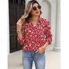 Zeagoo Blouses for Women Long Sleeve Dressy Casual Button Down Shirts(Holiday Rose)