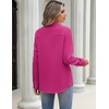 Zeagoo Blouses for Women Long Sleeve Dressy Casual Button Down Shirts(Hot Pink)