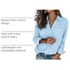 Zeagoo Blouses for Women Long Sleeve Dressy Casual Button Down Shirts(Light Blue)