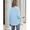 Zeagoo Blouses for Women Long Sleeve Dressy Casual Button Down Shirts(Light Blue)