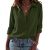 Zeagoo Blouses for Women Dressy Casual Long Sleeve Button Down Shirts Tops(Army Green)