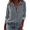Zeagoo Blouses for Women Dressy Casual Long Sleeve Button Down Shirts Tops(Black White Plaid)