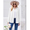 Zeagoo Button Down Shirt Women Long Sleeve Blouses Casual Tops Work Outfits(A-white-stain Shield)