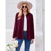 Zeagoo Button Down Shirt Women Long Sleeve Blouses Casual Tops Work Outfits(C-burgundy-stain Shield)