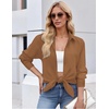 Zeagoo Button Down Shirt Women Long Sleeve Blouses Casual Tops Work Outfits(C-camel-stain Shield)
