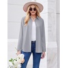 Zeagoo Button Down Shirt Women Long Sleeve Blouses Casual Tops Work Outfits(C-grey-stain Shield)