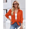 Zeagoo Button Down Shirt Women Long Sleeve Blouses Casual Tops Work Outfits(C-orange-stain Shield)
